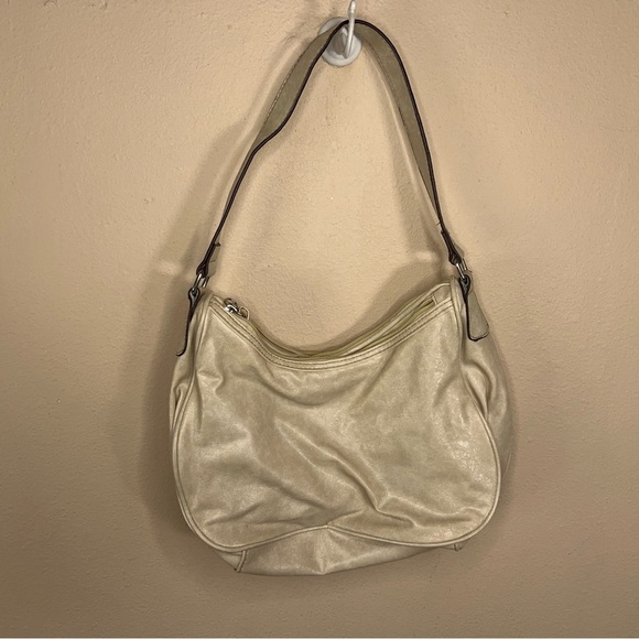 VINTAGE LOU TAYLOR BEIGE IVORY PURSE SMALL CLASSIC SHOULDER BAG NEUTRAL - Picture 3 of 10